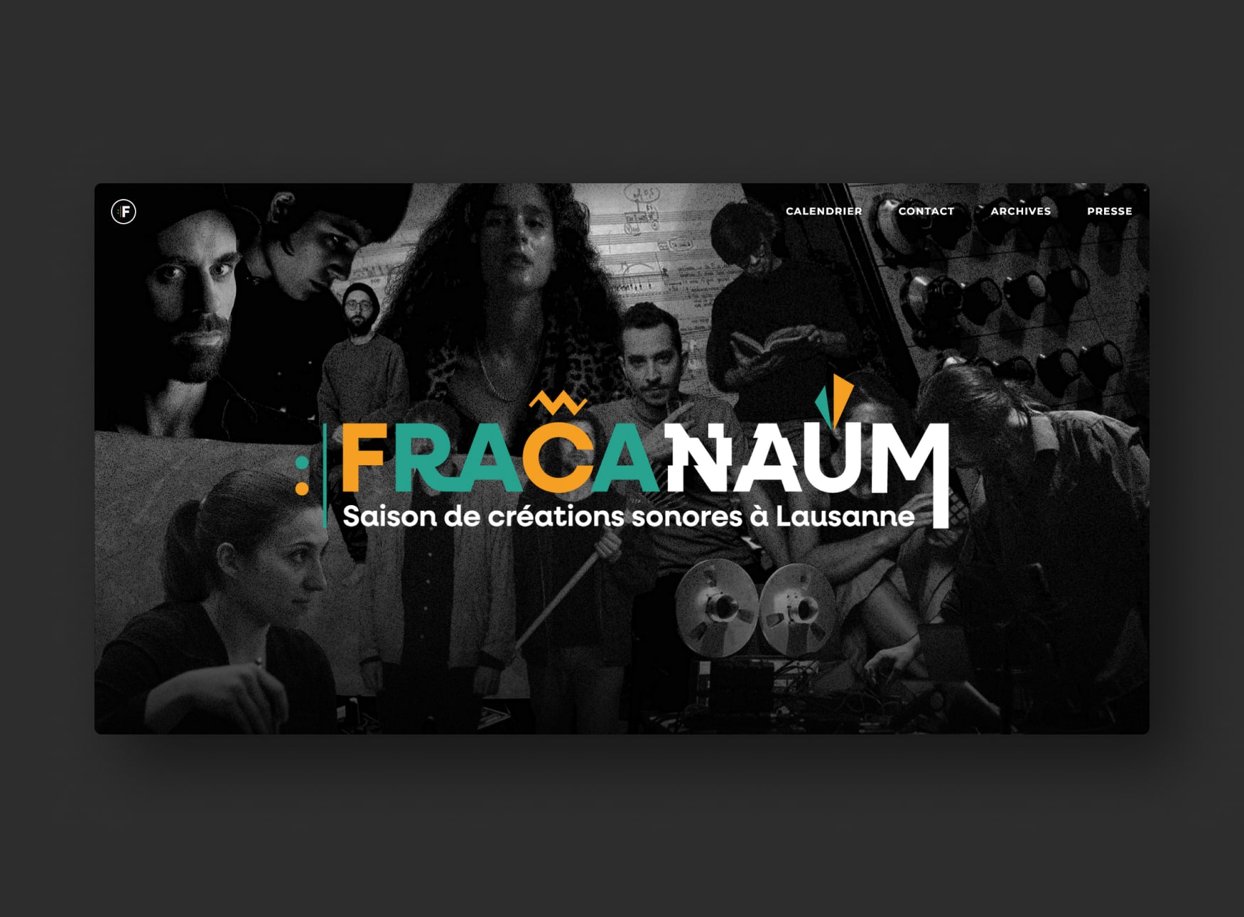 Aperçu de l'accueil du site de Fracanaüm