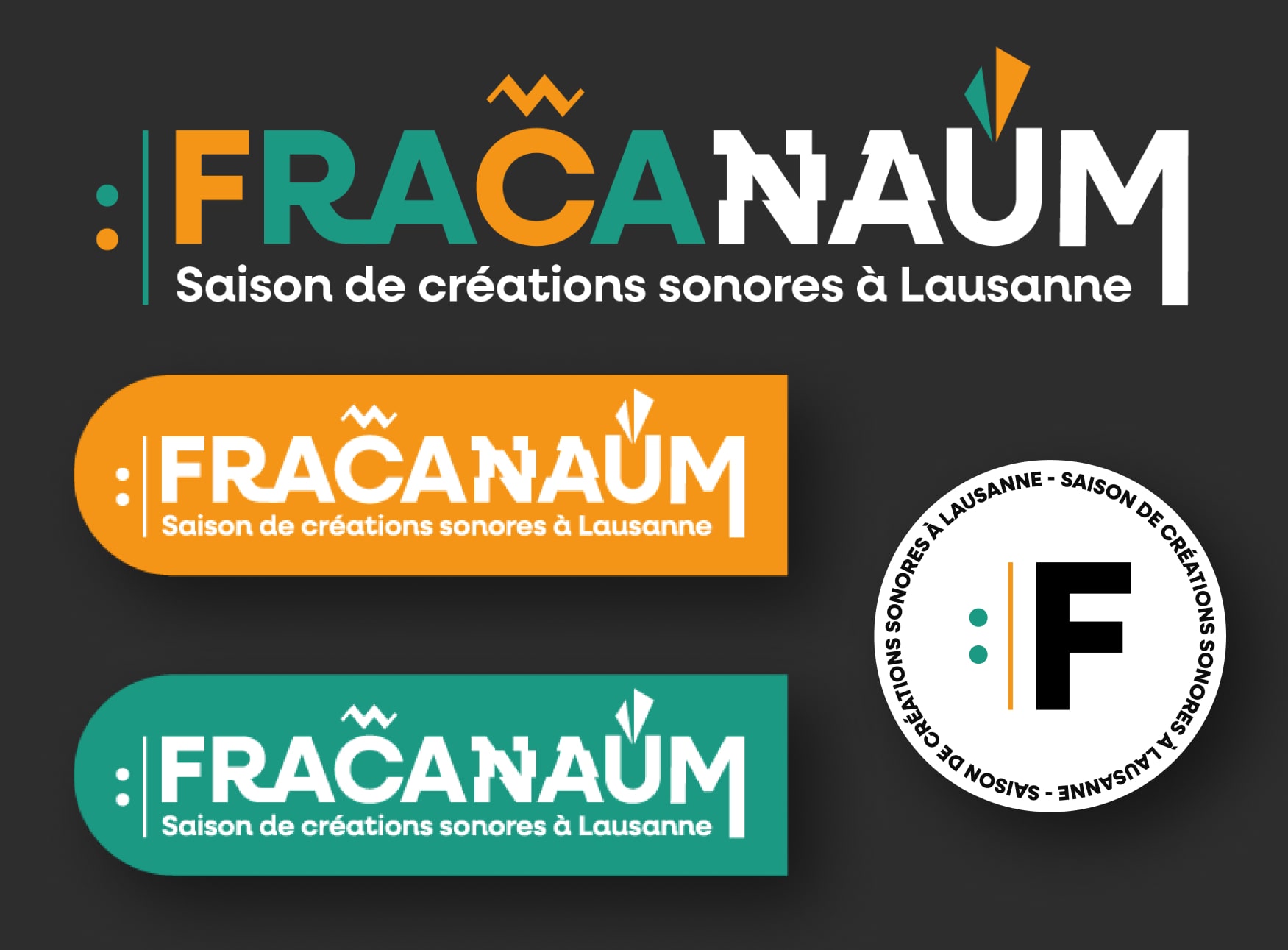 Logo 2024 de Fracanaüm sur fond gris